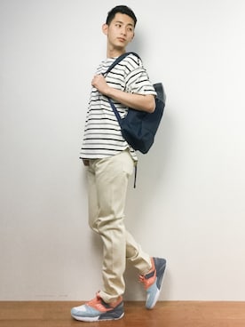 「ONE DAY KMC （ワンデイケーエムシー）のアイテム」を使った、原口 聖也さん（メンズ・180cm）の夏コーディネート
