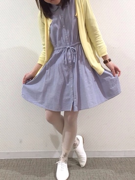 「アイテム（タイツ/ストッキング）」を使った、なかやまさん（レディース・156cm）の春コーディネート