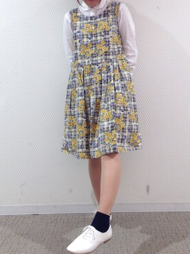 「アイテム（タイツ/ストッキング）」を使った、なかやまさん（レディース・156cm）の春コーディネート