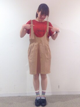 「ehka sopo（エヘカソポ）のアイテム」を使った、なかやまさん（レディース・156cm）の夏コーディネート