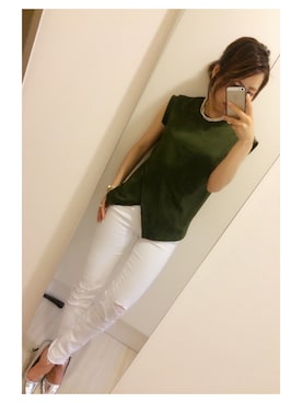 「J BRAND」｜HIKARUさん（レディース・153cm）の夏コーディネート