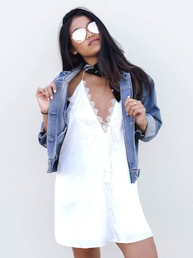 「cotton candy（コットンキャンディ）のアイテム」を使った、ALAINEさん（レディース・160cm）の夏コーディネート