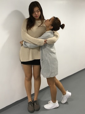 「アイテム（つなぎ/オールインワン、ベージュ系）」を使った、suetyuxwさん（レディース・170cm）の秋コーディネート