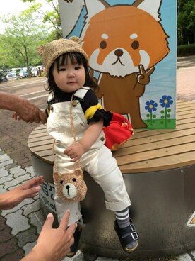 「1歳5ヶ月」｜「アイテム（サロペット/オーバーオール）」を使った、はんなこさん（キッズ・80cm）の夏コーディネート