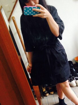 「tricot COMME des GARCONS（トリココムデギャルソン）のアイテム（スカート、ブラック系）」を使った、のんさん（レディース・150cm）の秋コーディネート