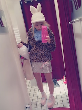 「スパンコール」｜「アイテム（その他アウター）」を使った、気ままにayonchanさん（レディース・151cm）の冬コーディネート