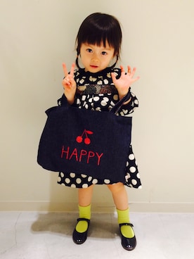 「Bonpoint（ボンポワン）のアイテム（バッグ）」を使った、Reo-Chamさん（キッズ・90cm）の夏コーディネート