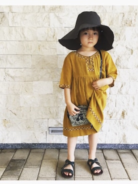 「Bonpoint（ボンポワン）のアイテム（バッグ）」を使った、Reo-Chamさん（キッズ・100cm）の秋コーディネート