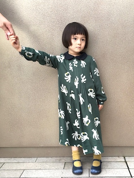 「bobochoses」｜「アイテム（ワンピース/ドレス）」を使った、Reo-Chamさん（キッズ・100cm）の秋コーディネート