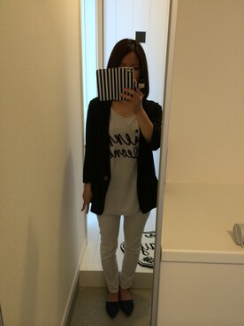 「Alphabets alphabet（アルファベッツアルファベット）のアイテム（その他アウター）」を使った、Hitto♡さん（レディース・153cm）の春コーディネート
