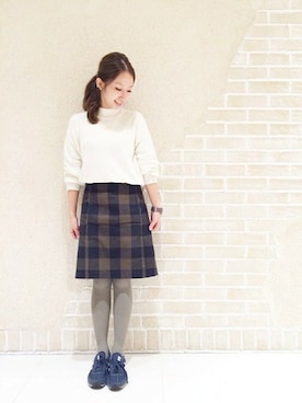 「アイテム（タイツ/ストッキング）」を使った、M.Iさん（レディース・152cm）の冬コーディネート