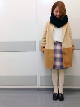 「アイテム（タイツ/ストッキング）」を使った、M.Iさん（レディース・152cm）の冬コーディネート