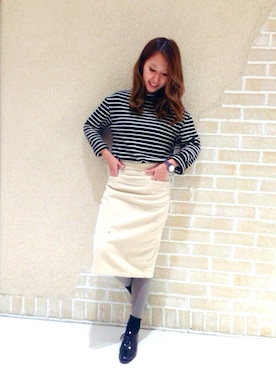 「アイテム（タイツ/ストッキング）」を使った、M.Iさん（レディース・152cm）の冬コーディネート