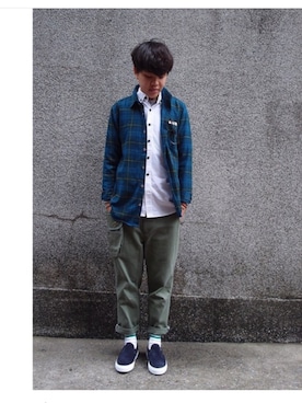 「Radiant（-）のアイテム」を使った、YiTienTsengさん（メンズ・160cm）の秋コーディネート