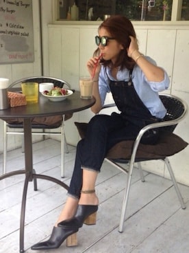 「CELINE」｜「アイテム（オールインワン・サロペット）」を使った、REIKA YOSHIDAさん（レディース・165cm）の秋コーディネート