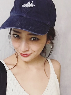 「LIFE's（ライフズ）のアイテム（帽子）」を使った、REIKA YOSHIDAさん（レディース・165cm）の夏コーディネート