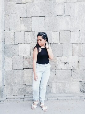「distressed jeans」｜Marcheskha Muñasqueさん（レディース・153cm）の春コーディネート