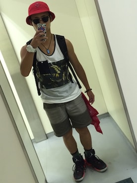 「Jordan」｜「アイテム（その他シューズ）」を使った、快晴(Kaisei)さん（メンズ・162cm）の夏コーディネート