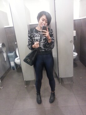 「AAのアイテム（パンツ）」を使った、nurhananfaridさん（レディース・160cm）の春コーディネート