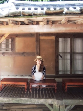 「CABANE de ZUCCa（カバンドズッカ）のアイテム（ワンピース/ドレス）」を使った、mako66さん（レディース・155cm）の夏コーディネート