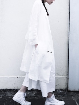 「sneakers」｜「アイテム（チェスターコート）」を使った、Cさん（レディース・163cm）の春コーディネート