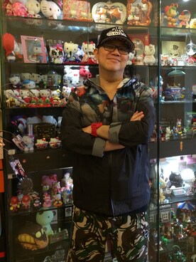 「PUMA（プーマ）のアイテム（スタジャン）」を使った、dictoさん（メンズ・180cm）の秋コーディネート