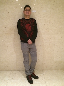 「McQ Alexander McQueen（マックキューアレキサンダーマックイーン）のアイテム（トップス）」を使った、dictoさん（メンズ・180cm）の秋コーディネート