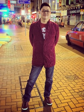 「INITIALS（イニシャルズ）のアイテム（ジャケット/アウター）」を使った、dictoさん（メンズ・180cm）の秋コーディネート
