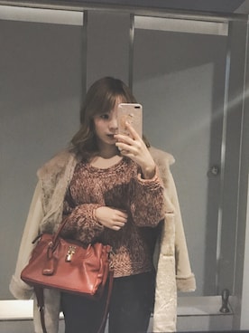 「NICE CLAUP（ナイスクラップ）のアイテム（ピーコート）」を使った、YUKIさん（レディース・160cm）の冬コーディネート