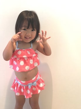 「combimini（コンビミニ）のアイテム（水着/着物・浴衣）」を使った、teeeesさん（キッズ・80cm）の夏コーディネート