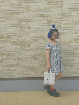 「Denim & Supply Ralph Lauren（デニムアンドサプライラルフローレン）のアイテム（ワンピース/ドレス）」を使った、ちっぴーさん（レディース・151cm）の夏コーディネート