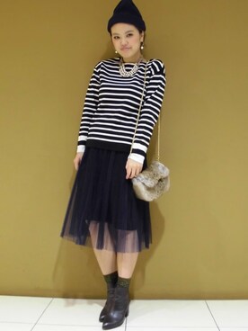 BABYLONE　立川店さん（レディース・162cm）の冬コーディネート