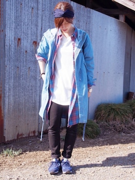 「SEVENDAYS=SUNDAY（セブンデイズサンデイ）のアイテム（モッズコート）」を使った、はるさん（レディース・157cm）の冬コーディネート