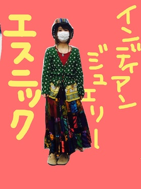 「GANESH（ガネーシュ）のアイテム」を使った、ai.comさん（レディース・155cm）の春コーディネート