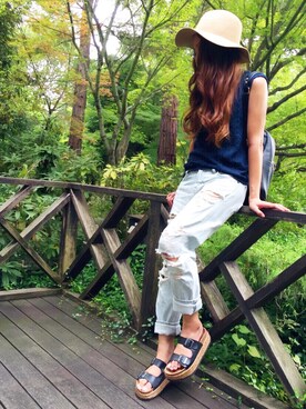 「Jeffrey Campbell（ジェフリーキャンベル）のJEFFREY CAMPBELL　2ストラップジュートサンダル/BCJ/C 2ST JUTE SNDL40◆（サンダル）」を使った、*YUKI♡*さん（レディース・159cm）の夏コーディネート