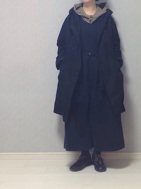 「フード」｜シモさん（レディース・155cm）の冬コーディネート