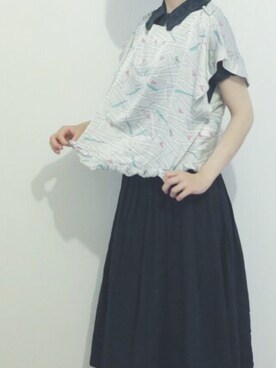 「Yuge（ユージュ）のアイテム」を使った、シモさん（レディース・155cm）の春コーディネート