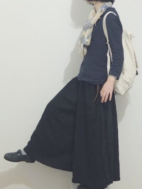 「Vlas Blomme（ヴラスブラム）のアイテム」を使った、シモさん（レディース・155cm）の夏コーディネート