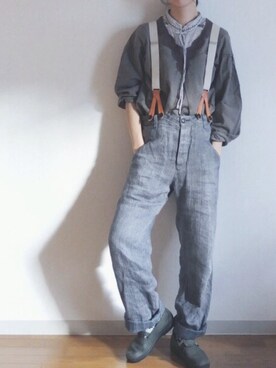 「Vlas Blomme（ヴラスブラム）のアイテム」を使った、シモさん（レディース・155cm）の秋コーディネート