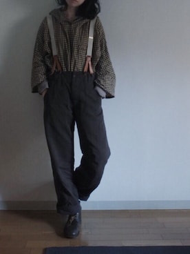 「Vlas Blomme（ヴラスブラム）のアイテム」を使った、シモさん（レディース・155cm）の春コーディネート