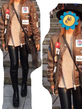 「WEGO（ウィゴー）のアイテム（ブーツ、ブラック系）」を使った、miiii✯さん（レディース・167cm）の冬コーディネート