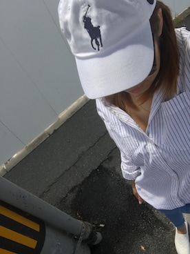 「POLO RALPH LAUREN（ポロ ラルフ ローレン）のアイテム（キャップ、ホワイト系）」を使った、miiii✯さん（レディース・167cm）の春コーディネート