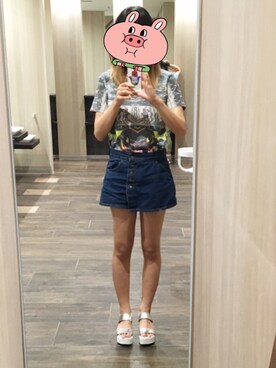 「HYPE（ハイプ）のアイテム（ワンピース、グレー系）」を使った、miiii✯さん（レディース・167cm）の春コーディネート