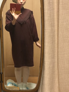 「店頭コーデ」｜「アイテム（ワンピース）」を使った、みくるくるくるさん（レディース・162cm）の秋コーディネート