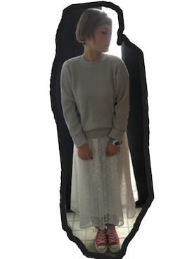 「店頭コーデ」｜「アイテム（アナログ腕時計）」を使った、みくるくるくるさん（レディース・162cm）の冬コーディネート