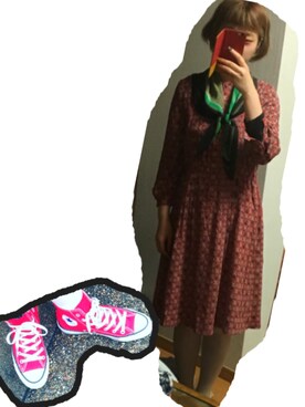 「春先取りコーデ」｜「アイテム（財布/小物）」を使った、みくるくるくるさん（レディース・162cm）の冬コーディネート