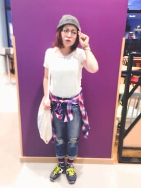 「CACTUS（カクタス）のアイテム」を使った、mayukaさん（レディース・158cm）の夏コーディネート