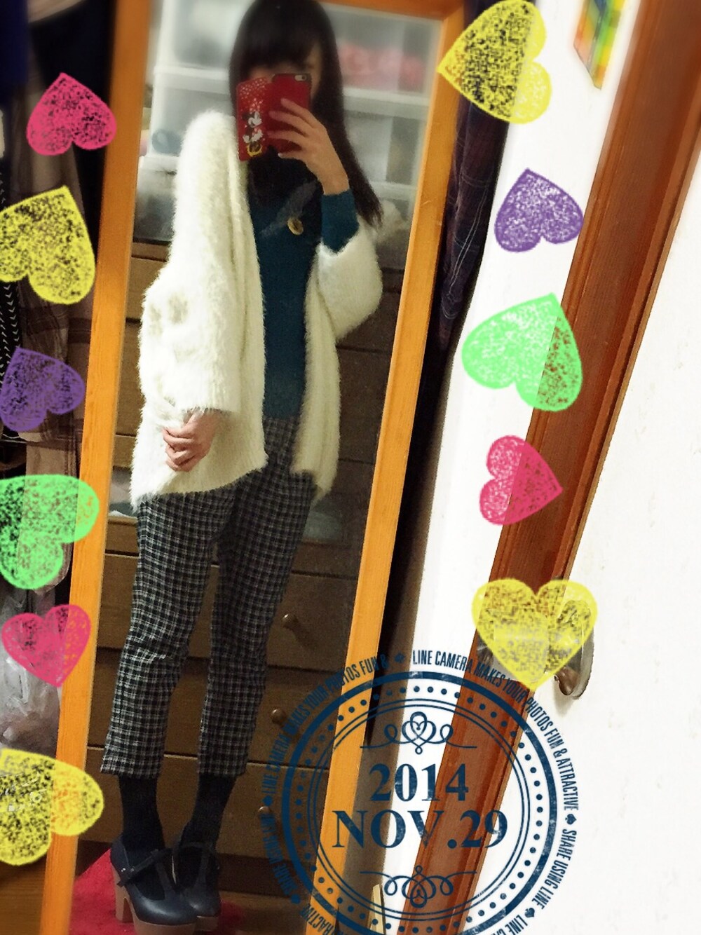 「UNIQLOのアイテム（ニット/セーター、グリーン系）」を使った、グリさん（レディース・166cm）の秋コーディネートの1枚目の写真