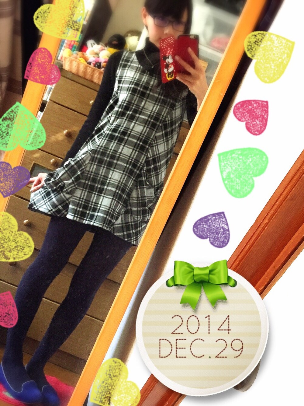 「ジャンパースカート」｜「？のアイテム（ワンピース、グレー系）」を使った、グリさん（レディース・166cm）の冬コーディネートの1枚目の写真