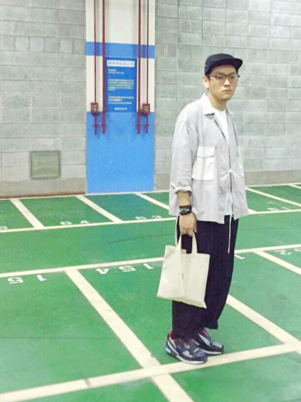 「ootd、parking🅿️」｜「RAF SIMONSのRAF SIMONS RISING（スニーカー、その他）」を使った、蘇俊安さん（メンズ・168cm）の夏コーディネートの1枚目の写真